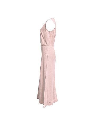 Max Mara Max Mara Sleeveless Midi Dress in Pink Camel Wool (view 2)