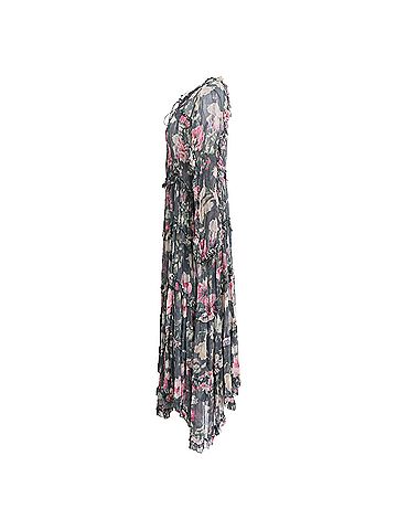 Zimmermann Zimmermann Floral-Print Midi Tiered Dress in Multicolor Silk (view 2)