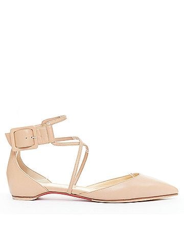 Christian Louboutin Christian Louboutin Leather Strappy Flats (view 1)