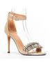 Givenchy 100% Leather Brown Givenchy Crystal Ankle Strap Sandals Size EU 37 1/2 - photo 2