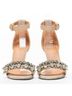 Givenchy 100% Leather Brown Givenchy Crystal Ankle Strap Sandals Size EU 37 1/2 - photo 3