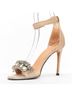 Givenchy 100% Leather Brown Givenchy Crystal Ankle Strap Sandals Size EU 37 1/2 - photo 4