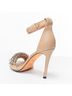 Givenchy 100% Leather Brown Givenchy Crystal Ankle Strap Sandals Size EU 37 1/2 - photo 7