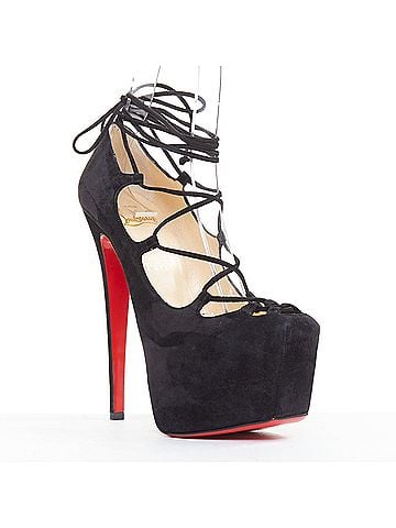 Christian Louboutin Christian Louboutin Suede Square Toe Pumps (view 2)