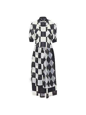 Comme des Garçons Comme des Garcons chessboard checkered bomber skirt (view 1)