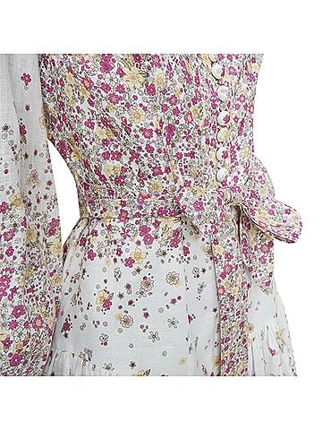 Zimmermann Zimmermann micro flower print linen mini dress (view 2)
