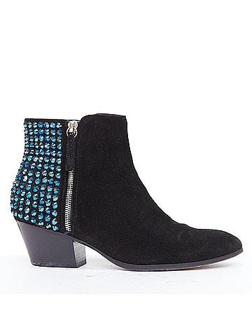 Giuseppe Zanotti Giuseppe Zanotti Suede Crystal Booties (view 1)
