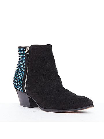 Giuseppe Zanotti Giuseppe Zanotti Suede Crystal Booties (view 2)