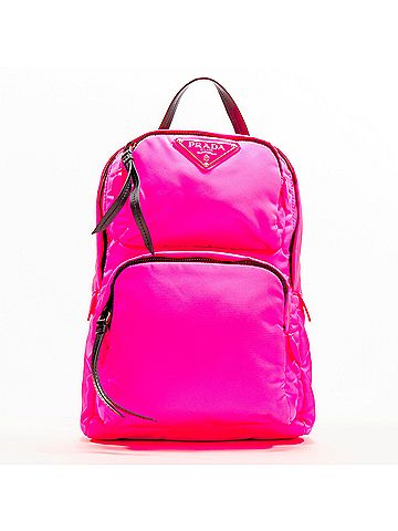 Prada Prada Tessuto Nylon Triangle Logo Backpack (view 1)