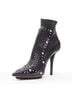 Givenchy 100% Leather Silver Givenchy Leather Studs Ankle Booties Size EU 38 - photo 4