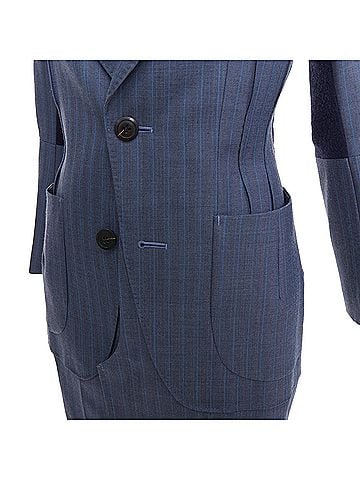 Junya Watanabe Junya Watanabe pinstriped tromp loeil seam coat (view 2)