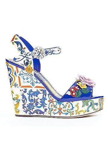 Dolce & Gabbana Dolce Gabbana Print Platform Wedges (view 1)