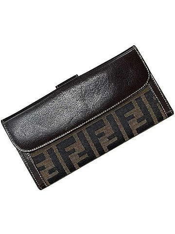 Fendi Fendi Bi-fold Long Wallet, Zucca Pattern, 2277 30806 079, FENDI Canvas Leather Khaki (view 1)