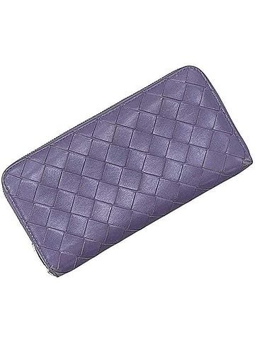 Bottega Veneta Bottega Veneta Round Long Wallet, Intrecciato, P01866991K, BOTTEGAVENETA, Leather, Purple (Light Purple), Women's, IC Tag Compatible. (view 1)
