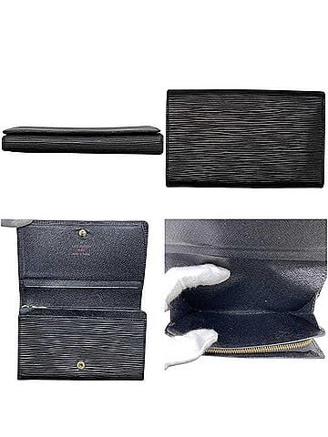 Louis Vuitton Louis Vuitton Bi-fold Wallet Portemonnaie Trésor L-shaped Epi Leather M63972 MI0070 LOUIS VUITTON Noir Black (view 2)