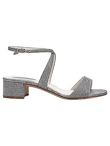 Rene Caovilla René Caovilla Crystal Embellished Sandals in Silver Crystal (view 1)