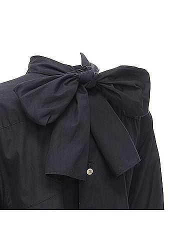 Comme des Garçons Comme des Garcons asymmetric tiered flared tie back shirt (view 2)