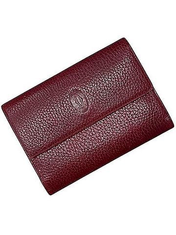 Cartier Cartier Tri-fold Wallet Must CARTIER Leather Bordeaux Women's (view 1)