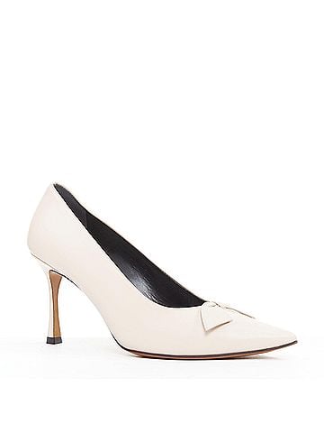 The Row The Row Leather Soft Calf Spool Heel Pumps (view 2)