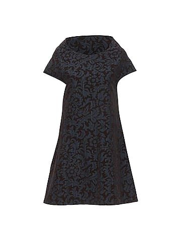 Comme des Garçons Comme des Garcons pinstripe floral devore A line dress (view 1)