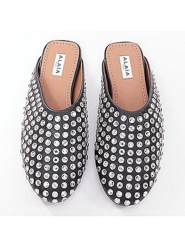 Alaïa Alaia Crystal Leather Sandals (view 1)