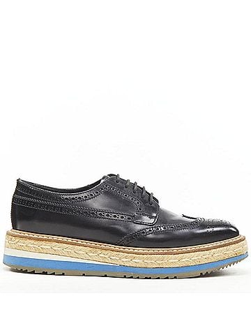 Prada Prada Perforated Leather Platform Brogues (view 1)