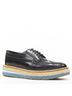 Prada 100% Leather Black Prada Perforated Leather Platform Brogues Size EU 36 1/2 - photo 2