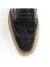 Prada 100% Leather Black Prada Perforated Leather Platform Brogues Size EU 36 1/2 - photo 10