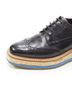 Prada 100% Leather Black Prada Perforated Leather Platform Brogues Size EU 36 1/2 - photo 6