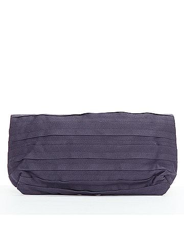 Lanvin Lanvin Purple Satin Pleated Clutch Bag (view 2)