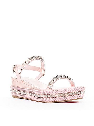 Christian Louboutin CHRISTIAN LOUBOUTIN Pyraclou 60 poupee pink patent spikes platform wedges EU38 (view 2)
