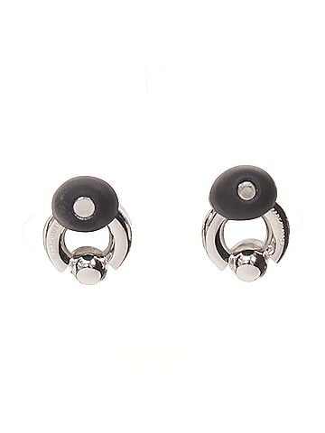 Balenciaga Balenciaga brass earplug earrings (view 1)