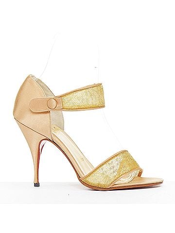 Christian Louboutin Christian Louboutin 201 gold Lace Sandals (view 1)