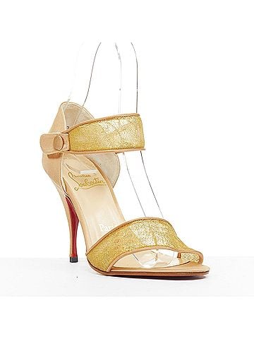 Christian Louboutin Christian Louboutin 201 gold Lace Sandals (view 2)
