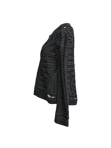 Maje Maje Verone Crochet Jacket in Black Viscose (view 2)