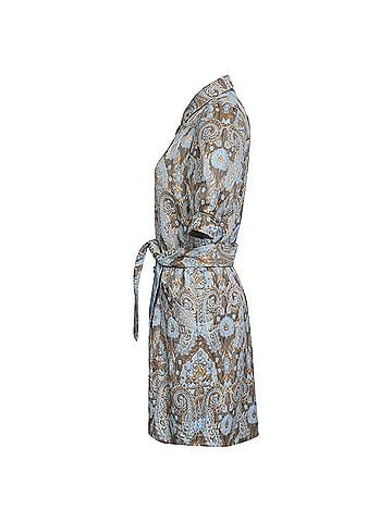 Sandro Sandro Orlan Metallic Jacquard Mini Dress in Multicolor Acetate (view 2)