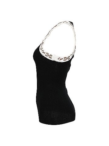 Max Mara Max Mara Pleiadi Sequin-Embellished Tank Top in Black Wool (view 2)
