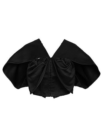 Louis Vuitton Louis Vuitton Crop Top in Black Silk (view 1)