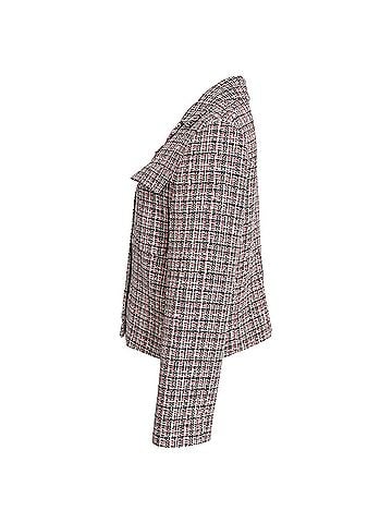 Theory Theory Cropped Tweed Jacket in Multicolor Cotton (view 2)