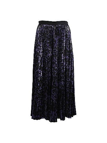Diane von Furstenberg Diane Von Furstenberg Brett Pleated Midi Skirt in Violet Polyester (view 2)