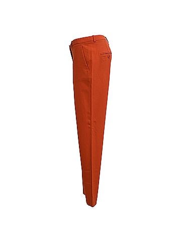 Theory Theory Flared Trousers in Orange Cotton (view 2)