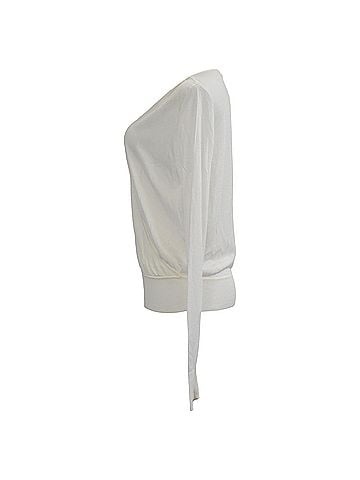 Diane von Furstenberg Diane Von Furstenberg Knit Wrap Style Top in White Cotton (view 2)