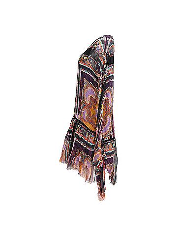 Dries Van Noten Dries Van Noten Sheer Printed Dress in Multicolor Silk (view 2)
