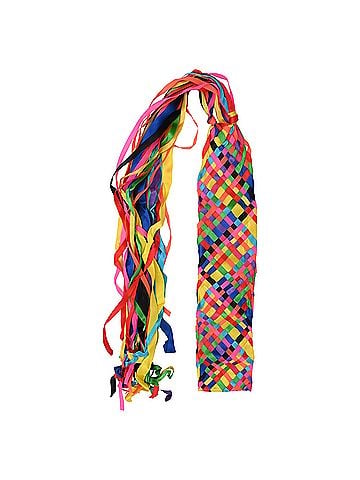 Dolce & Gabbana Dolce &amp; Gabbana Woven Ribbon Belt in Multicolor Satin (view 1)