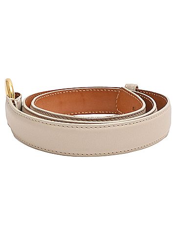 Loro Piana Loro Piana Waist Belt in Cream Leather (view 2)