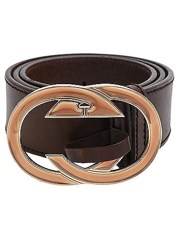 Gucci Gucci Double G Logo Belt in Brown Leather (view 1)