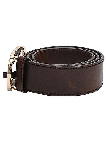 Gucci Gucci Double G Logo Belt in Brown Leather (view 2)
