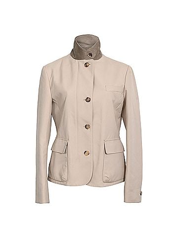 Loro Piana Loro Piana Roadster Jacket in Beige Silk (view 1)