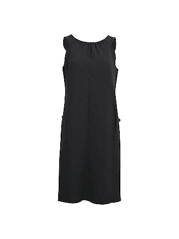 Oscar De La Renta Oscar de la Renta Shift Dress in Black Wool (view 1)