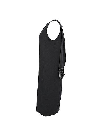Oscar De La Renta Oscar de la Renta Shift Dress in Black Wool (view 2)